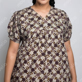 Feeding Frock Alia Cut, Free Size, Ankle Length, Tie-Up, Puff Sleeve Sleepwear in Softest Cotton Fabric (Bra Size 34"-38" | 50”-52″ length)